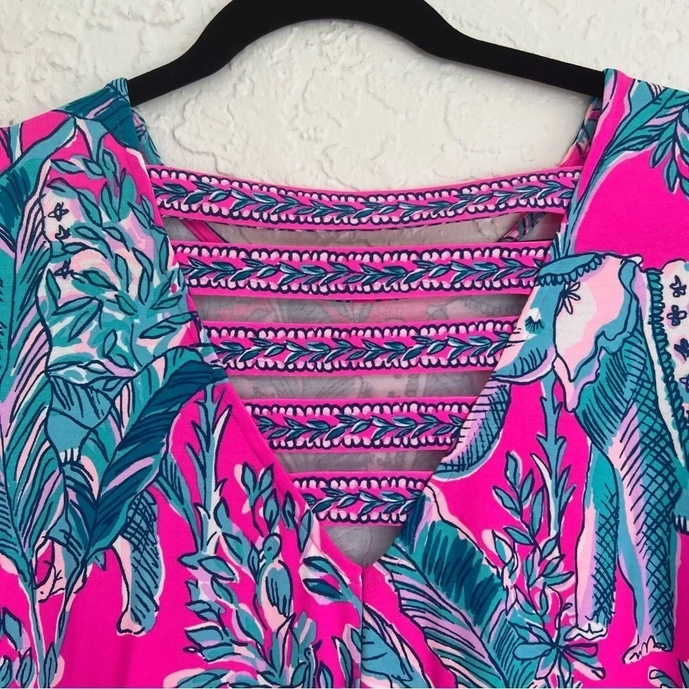 Lilly Pulitzer Ophelia Swing Dress Mandevilla Pink Talk Story to Me Small - Picture 4 of 9